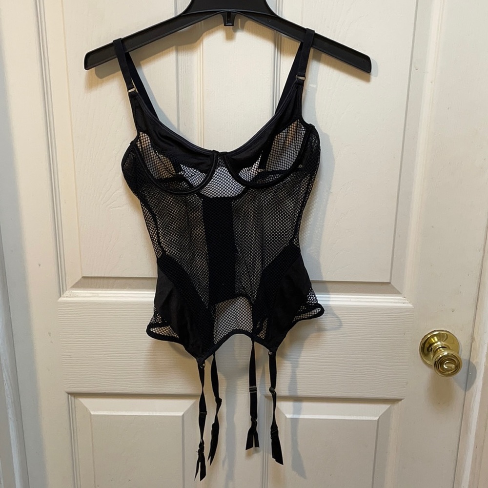 Black fishnet bodysuit/lingerie, small